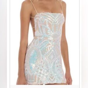 Lucy in the Sky Starstruck Strappy Nude dress